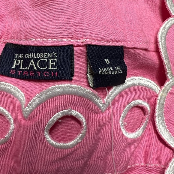 The Children’s Place Stretch Pink Scalloped Dress Size 8 - Picture 6 of 9